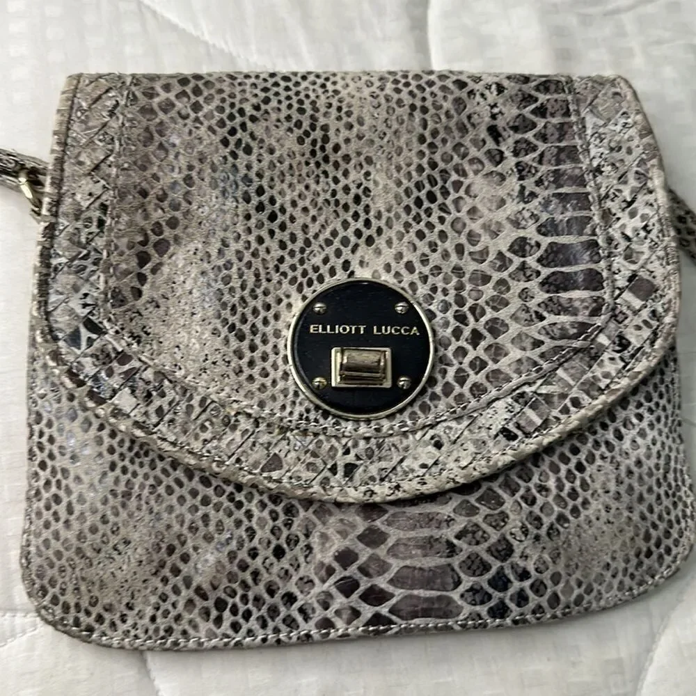 Elliot Luca crossbody snake skin print